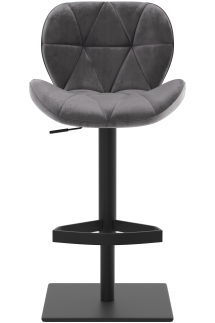 Profile Deluxe Black Bar Stool Velvet