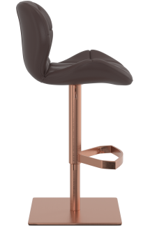 Profile Deluxe Real Leather Rose Gold Bar Stool