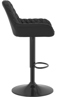 Sapphire Black Bar Stool Leather