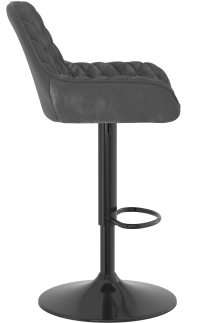 Sapphie Black Bar Stool Velvet