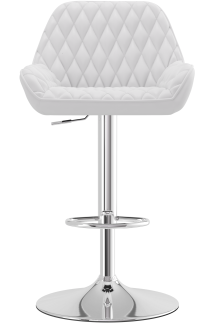 Sapphire Chrome Bar Stool Leather
