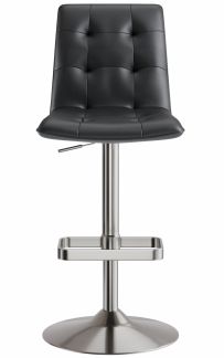 Scalzo Brushed Bar Stool Black