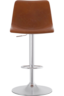 Seville Brushed Chrome Bar Stool Tan