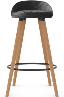 Skandi Velvet Bar Stool