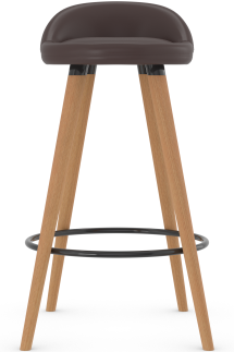 Skandi Bar Stool Brown
