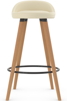 Skandi Bar Stool Cream