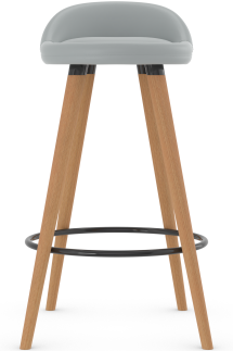 Skandi Bar Stool Grey