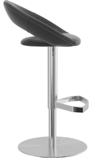 Sorrento Brushed Real Leather Bar Stool Black