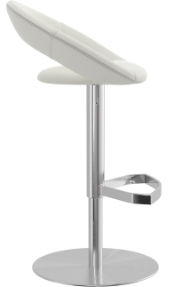 Sorrento Brushed Real Leather Bar Stool White