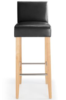 Steffano Oak Bar Stool Black