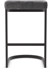 Vogue Black Bar Stool Velvet 