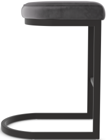 Vogue Black Bar Stool Velvet 