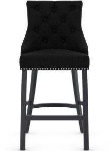 Windsor Bar Stool Black Fabric
