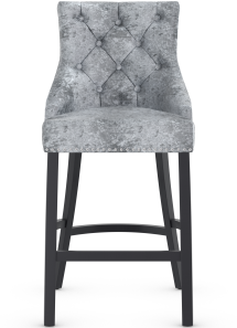 Windsor Bar Stool Grey Velvet