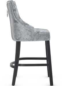 Windsor Bar Stool Grey Velvet