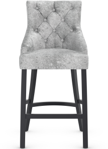 Windsor Bar Stool Silver Velvet