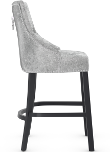 Windsor Bar Stool Silver Velvet