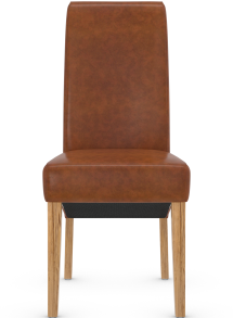 York Oak Dining Chair Leather