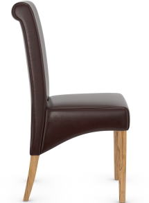 York Oak Dining Chair Leather