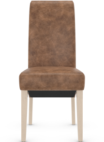York Light Oak Dining Chair Leather