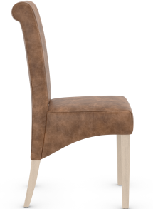 York Light Oak Dining Chair Leather