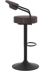 Zenith Black Bar Stool Brown