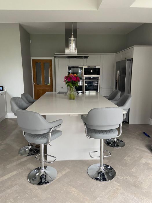 Aviator Bar Stool Grey