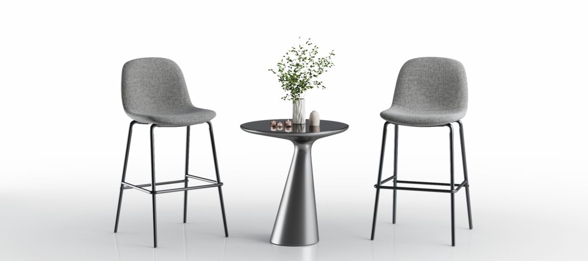 Hans Bar Stool Grey