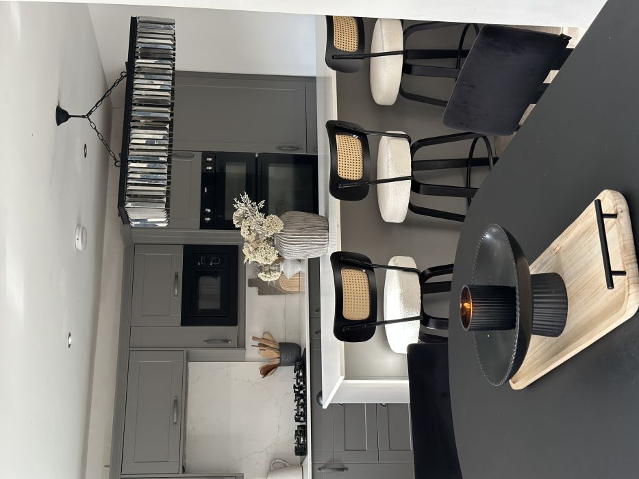 Fairmont Black Bar Stool Ivory Boucle 