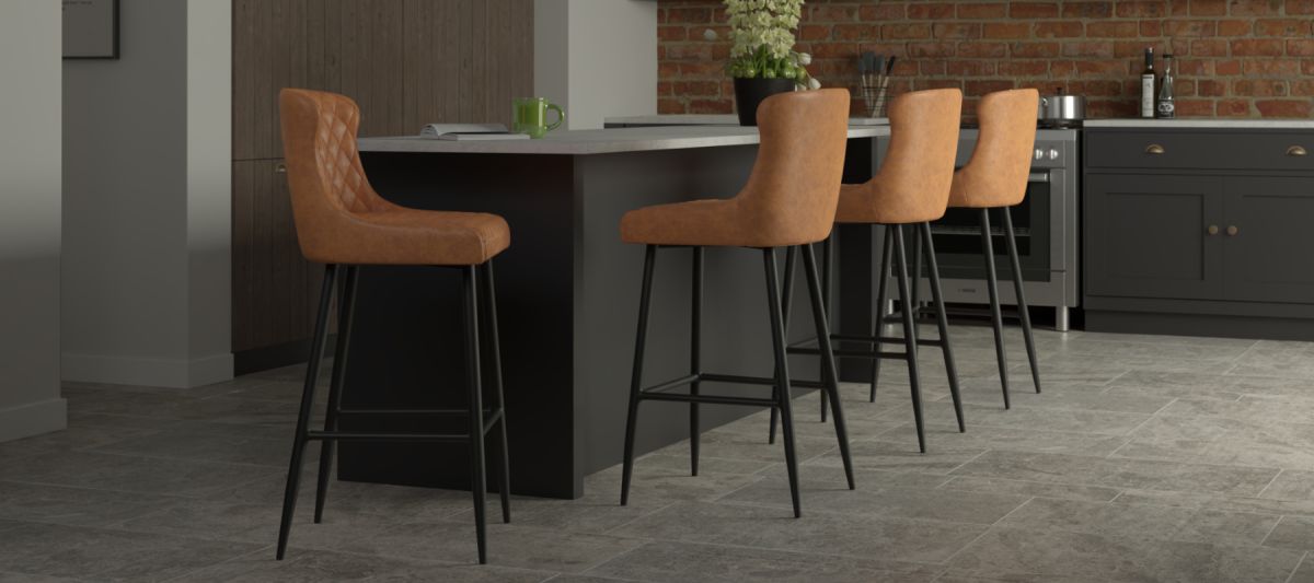 Riviera Vintage Bar Stool Tan