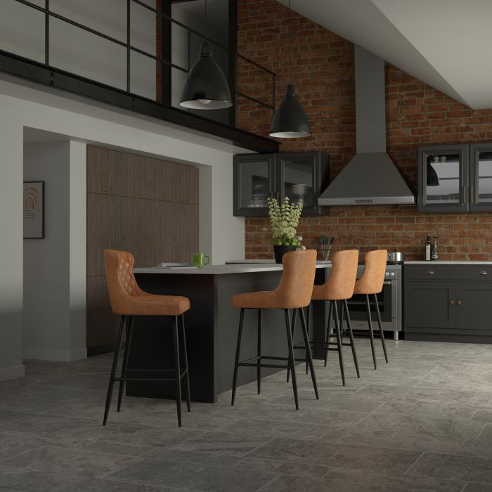 Riviera Vintage Bar Stool Tan