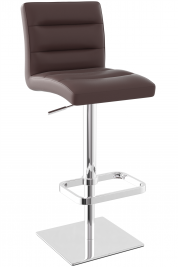 Deluxe Chrome Real Leather Bar Stool 