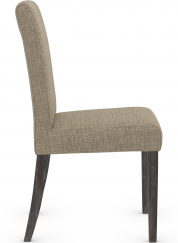 Firenze Antique Black Dining Chair Brown Fabric