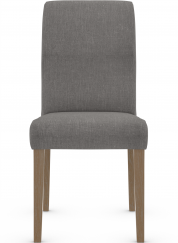 Firenze Chestnut Dining Chair Grey Fabric