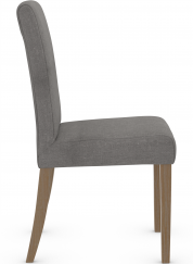 Firenze Chestnut Dining Chair Grey Fabric