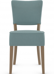 Genova Chestnut Dining Chair Teal Fabric