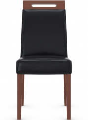 Modena Walnut Dining Chair Bonded Leather