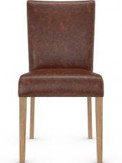 Pranzo Rustic Oak Dining Chair Aniline Leather