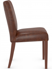 Pranzo Walnut Dining Chair Brown Aniline Leather