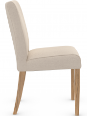 Pranzo Rustic Oak Dining Chair Cream Fabric