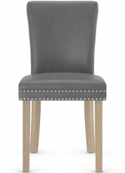 Sloane Dining Chair Grey Leather