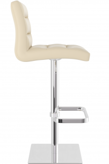 Deluxe Chrome Real Leather Bar Stool 