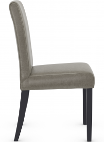 Firenze Matt Black Dining Chair Aniline Leather