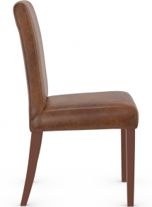 Firenze Walnut Dining Chair Tan Aniline Leather