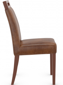 Modena Walnut Dining Chair Tan Aniline Leather