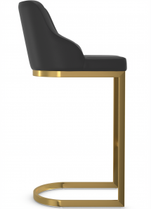 Nuovo Gold Bar Stool Leather