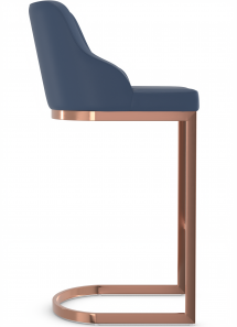 Nuovo Rose Gold Bar Stool Leather