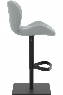 Profile Deluxe Black Real Leather Bar Stool