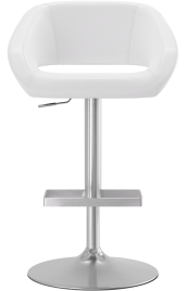 Actona Brushed Bar Stool White