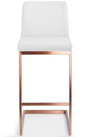 Ark Rose Gold Bar Stool White